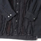 Flannel Shirt - Ribbon Wide Shirt / Over Dye