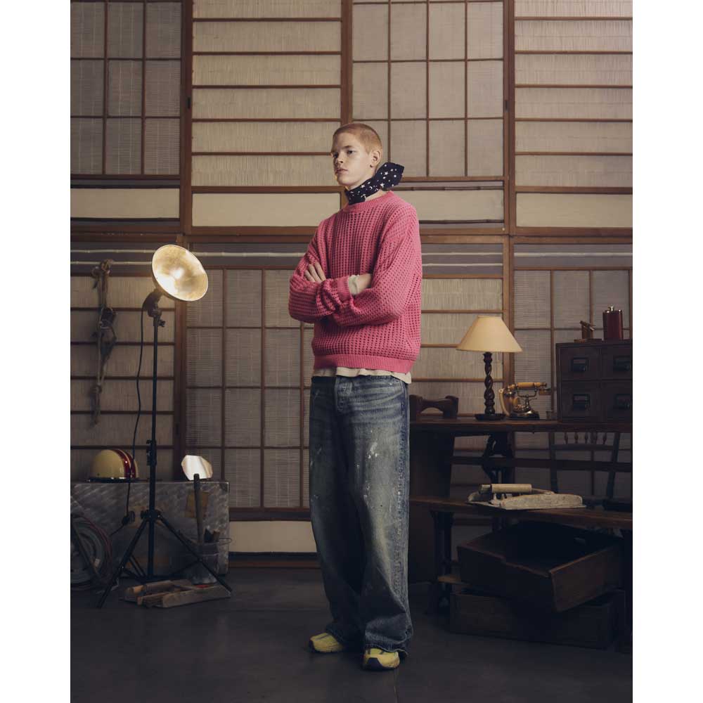 FRESH MAN DENIM WIDE PANTS PAINT