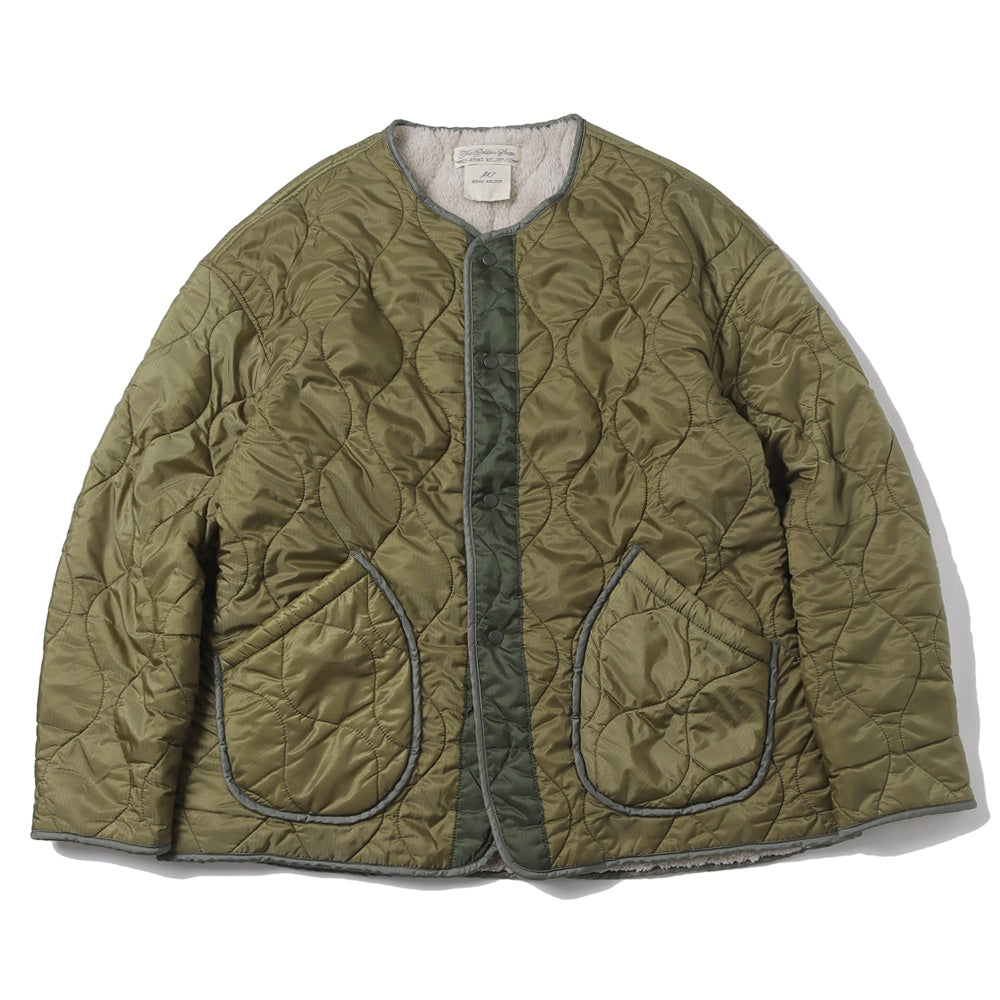 Nylon ripstop fleece quilted jacket