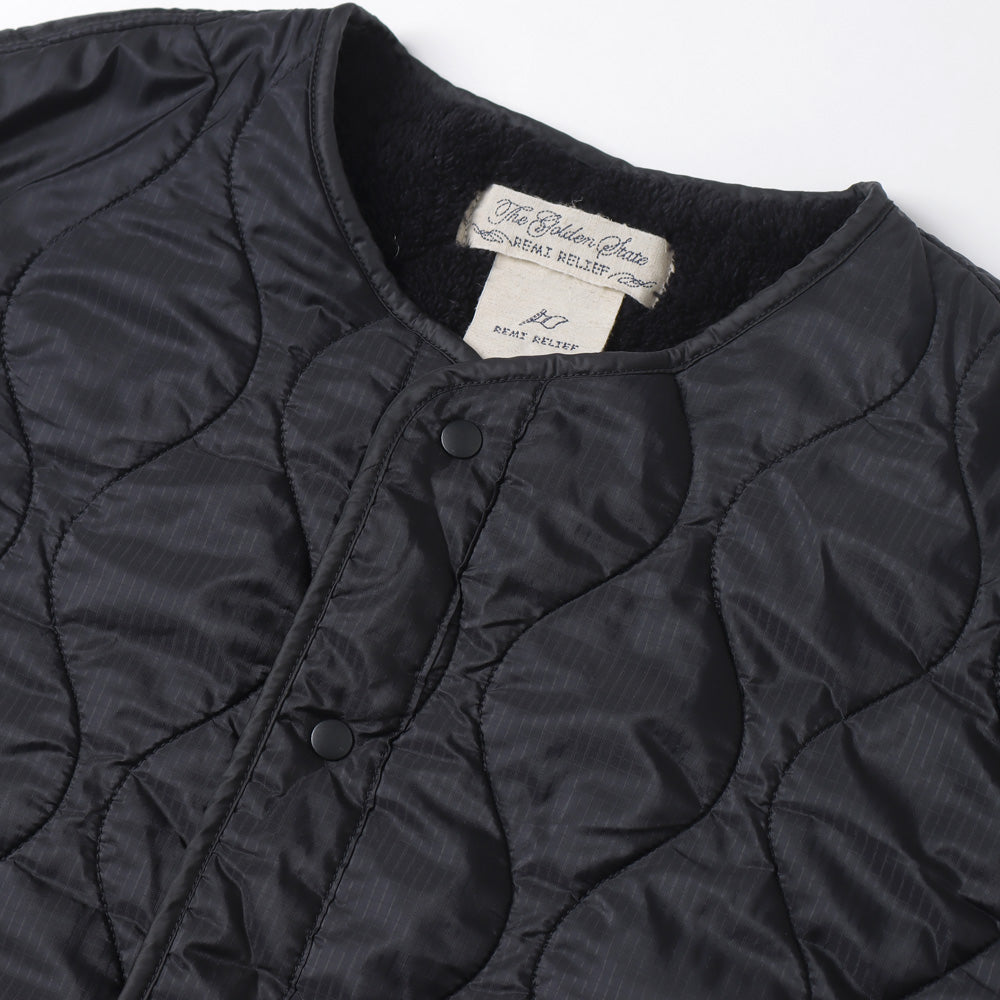 Nylon ripstop fleece quilted jacket
