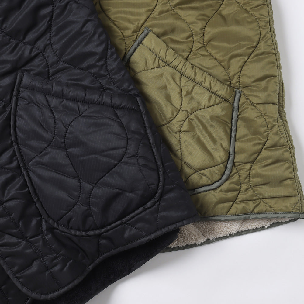 Nylon ripstop fleece quilted jacket