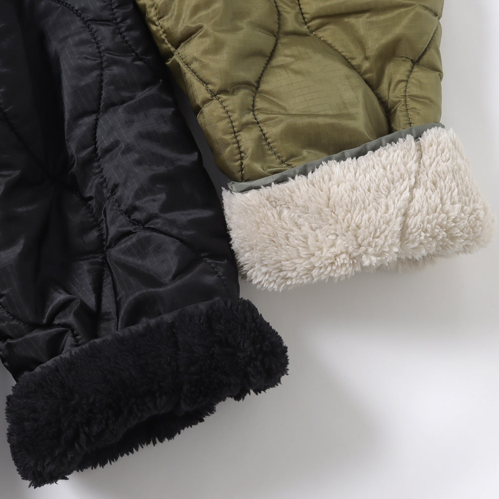 Nylon ripstop fleece quilted jacket