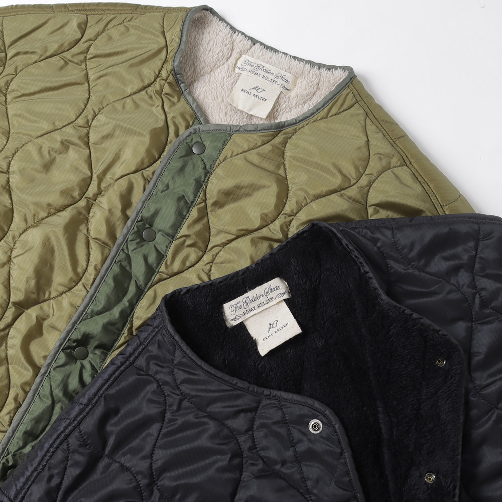 Nylon ripstop fleece quilted jacket
