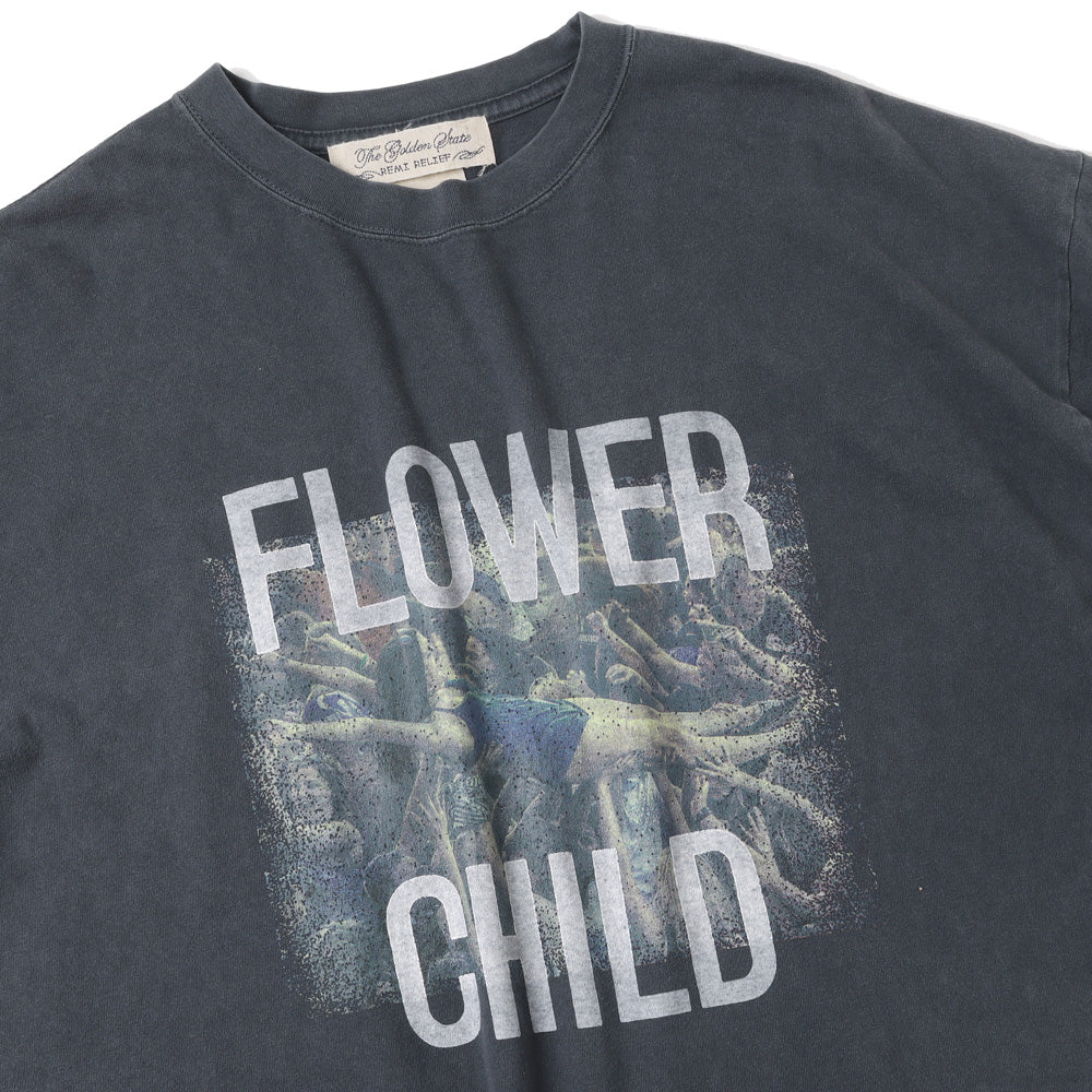 HARD SP加工20/-天竺BIGサイズT(FLOWER CHILD)