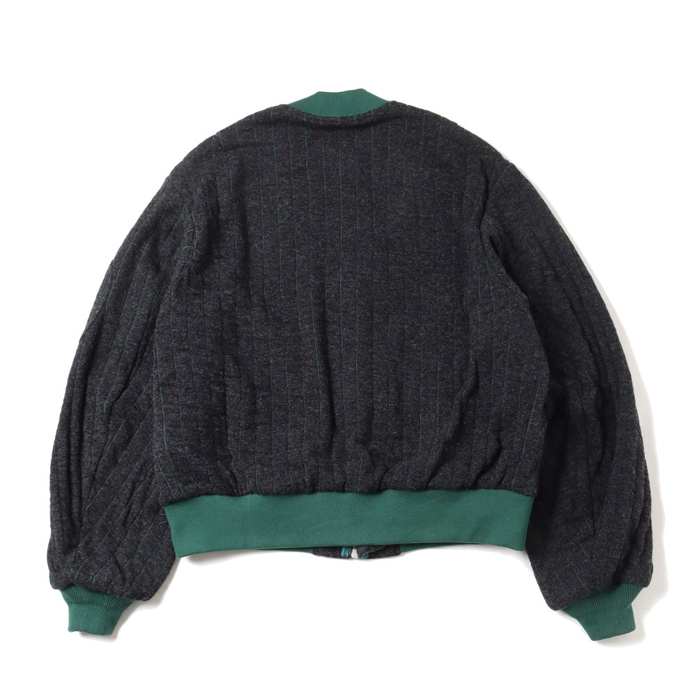 Stripe Quilt Jacquard Flight Jacket