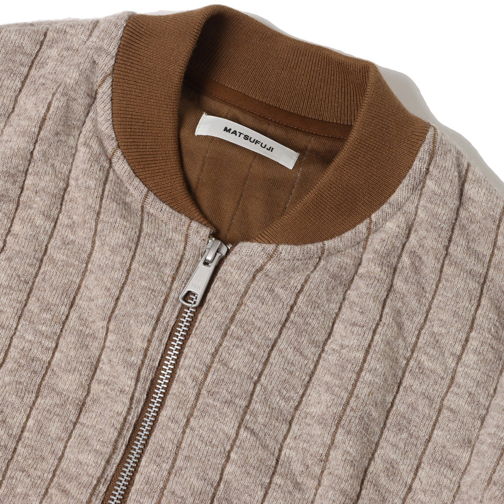 Stripe Quilt Jacquard Flight Jacket