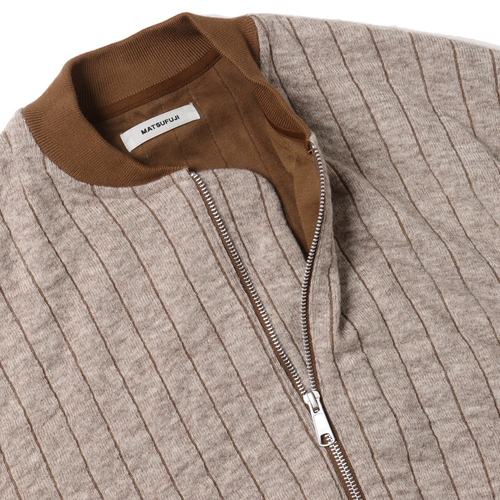 Stripe Quilt Jacquard Flight Jacket