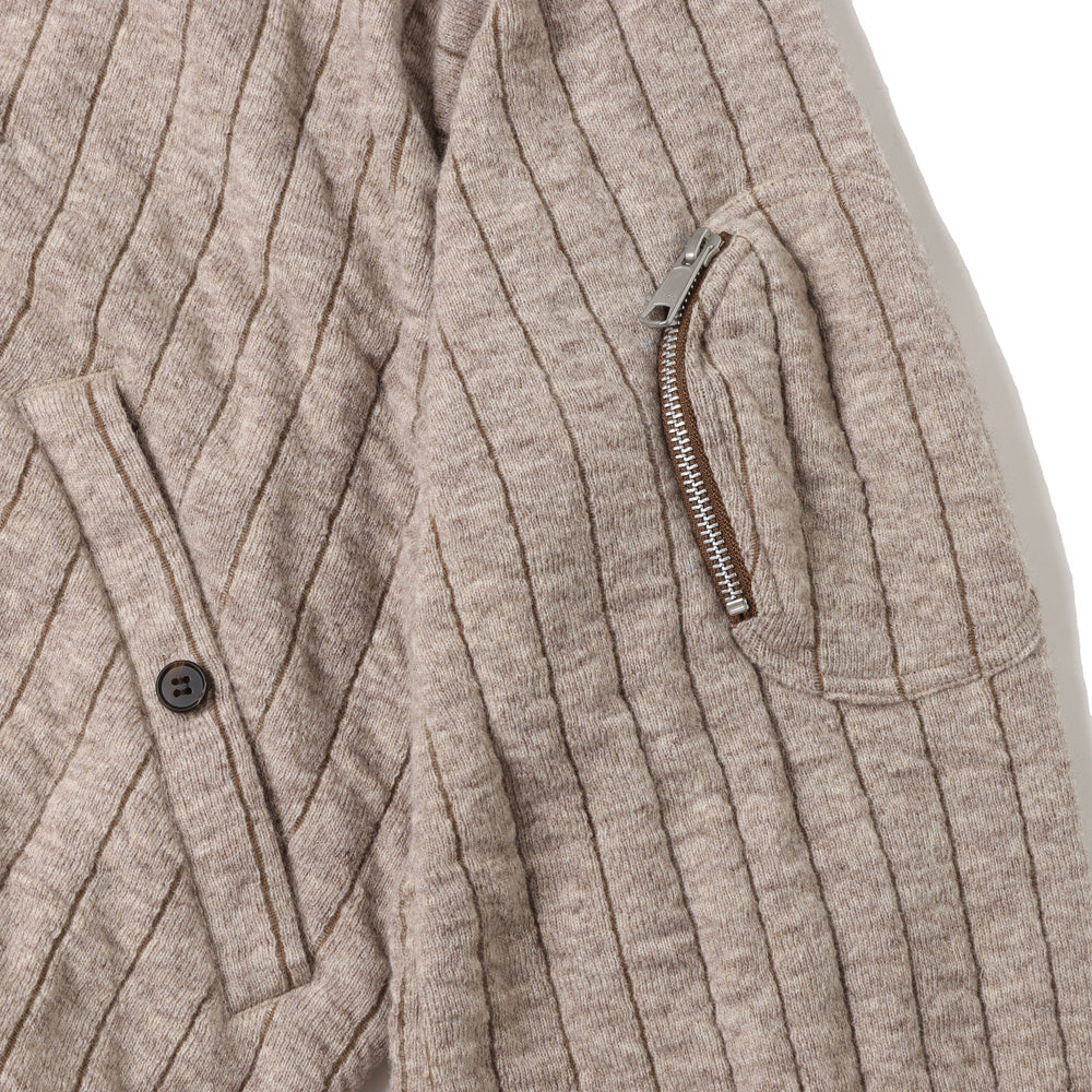 Stripe Quilt Jacquard Flight Jacket