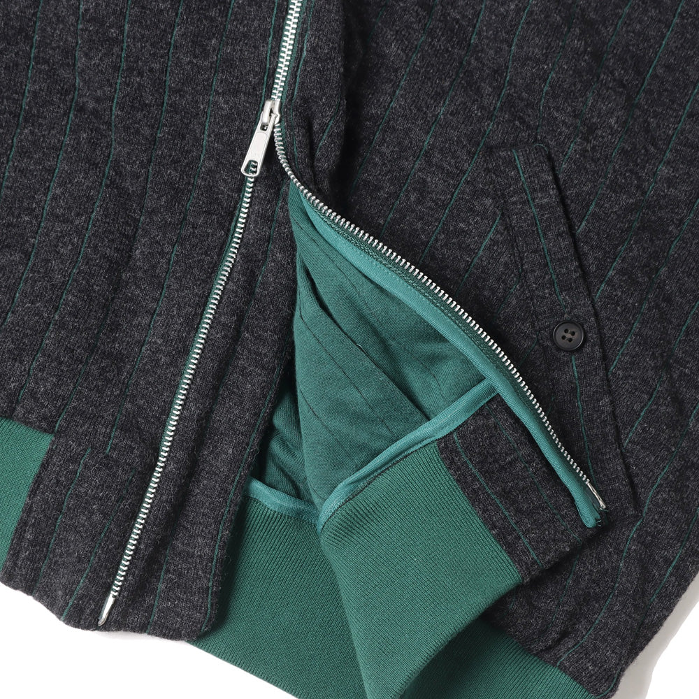 Stripe Quilt Jacquard Flight Jacket