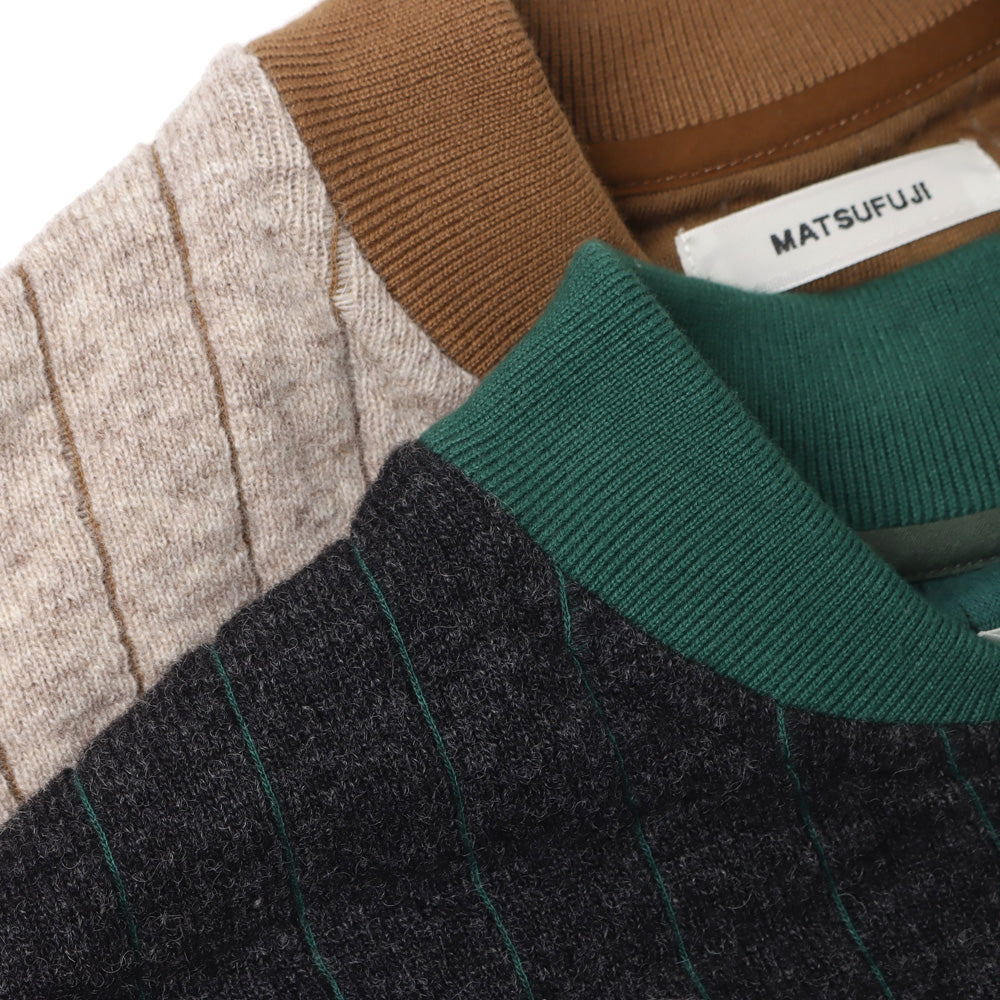 Stripe Quilt Jacquard Flight Jacket