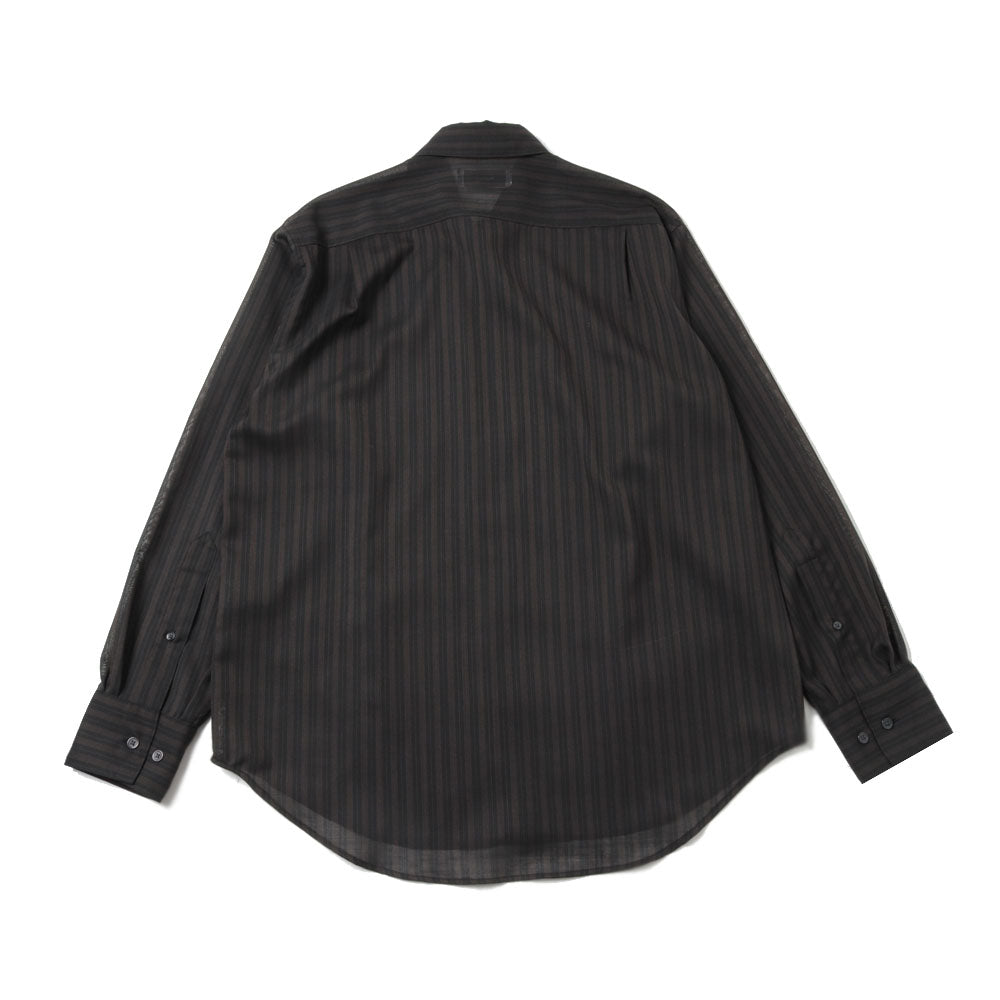 STRIPE SHIRT RECYCLE POLYESTER x WOOL