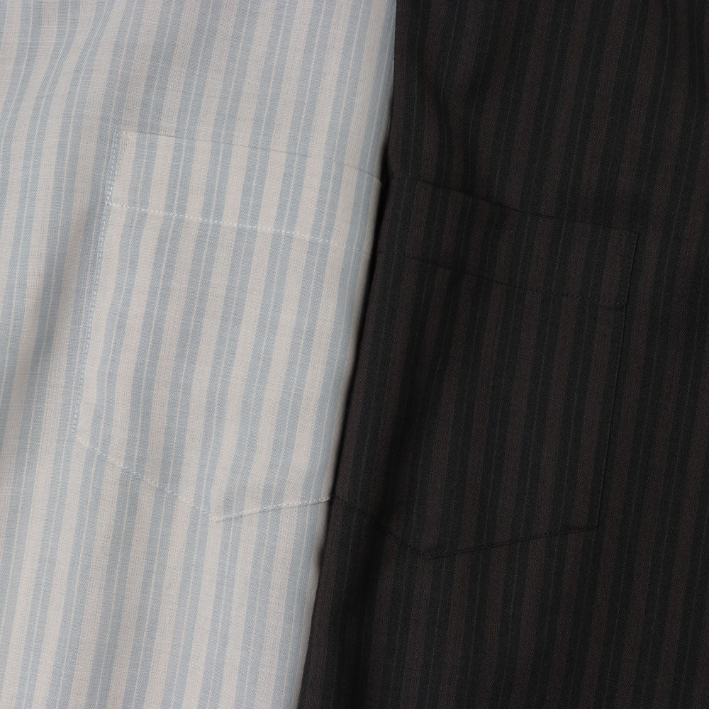 STRIPE SHIRT RECYCLE POLYESTER x WOOL