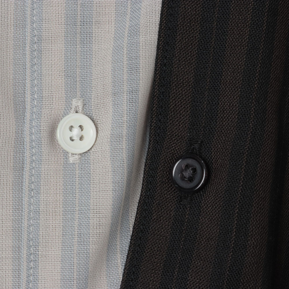 STRIPE SHIRT RECYCLE POLYESTER x WOOL