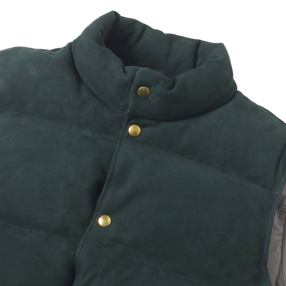 Suede Down Vest