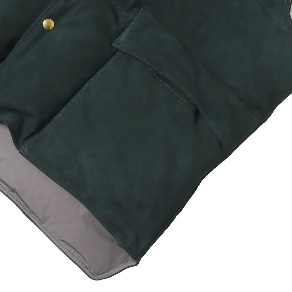 Suede Down Vest