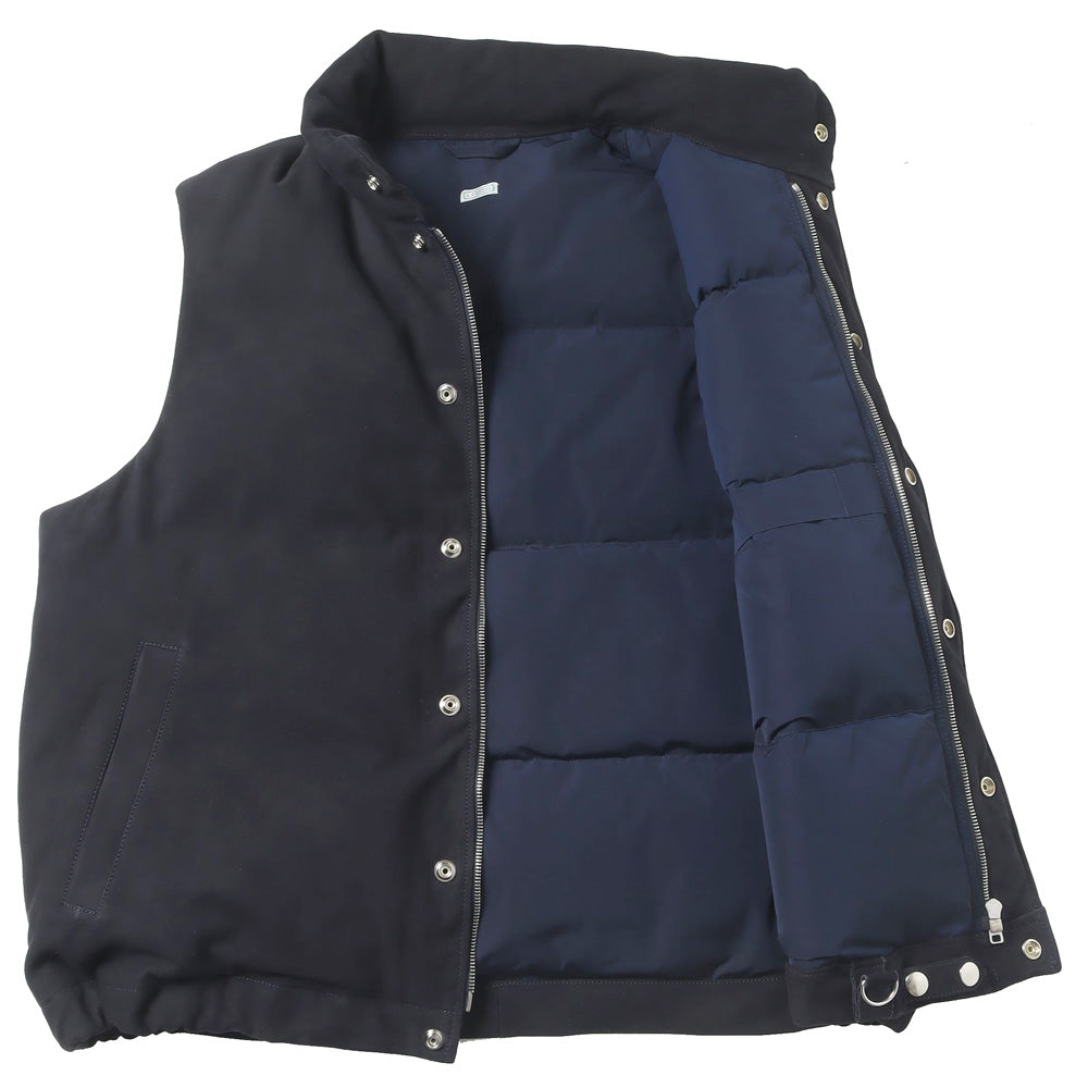 Suede Down Vest