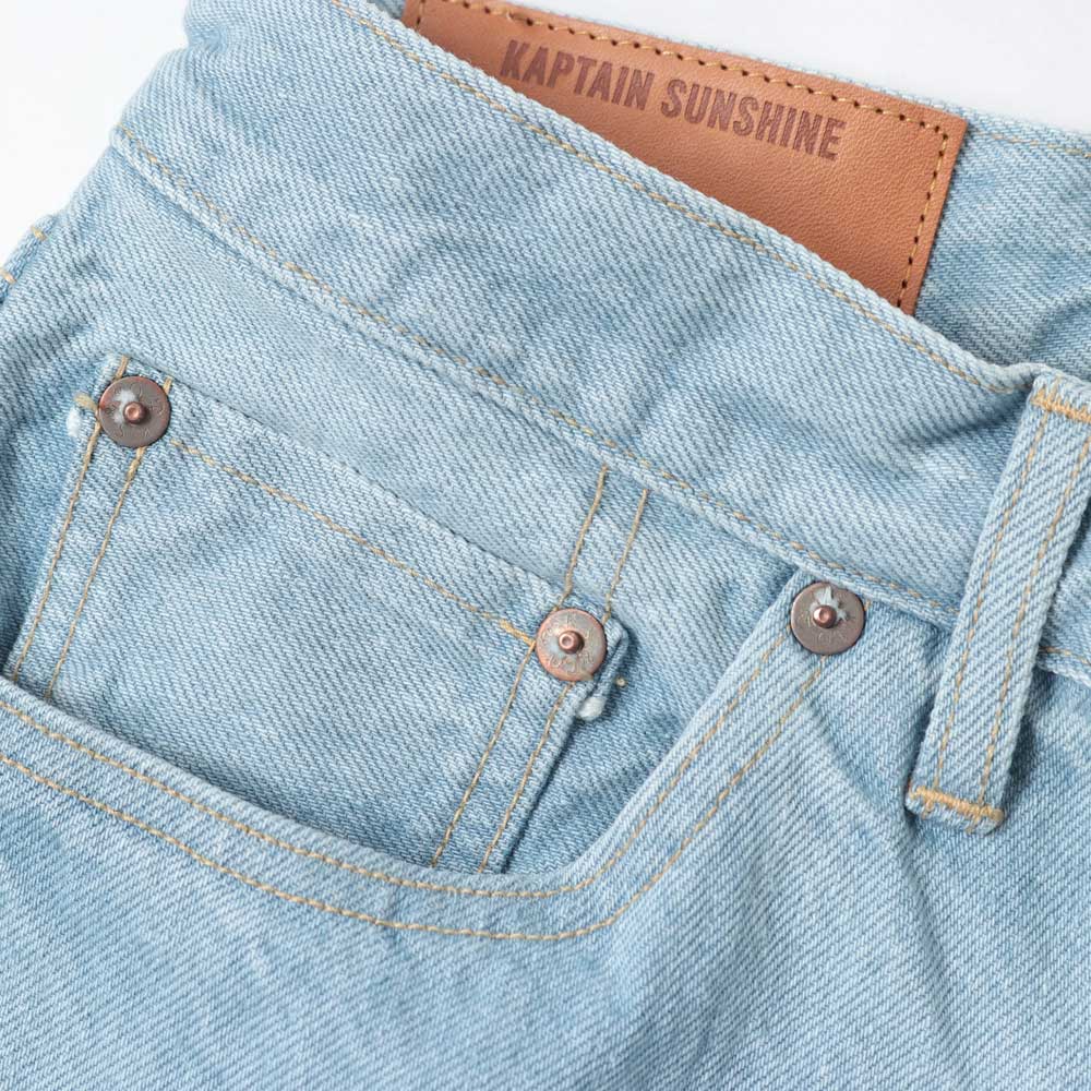 5P Zipper Front Denim Pants(INDIGO ICE WASH)