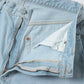 5P Zipper Front Denim Pants(INDIGO ICE WASH)
