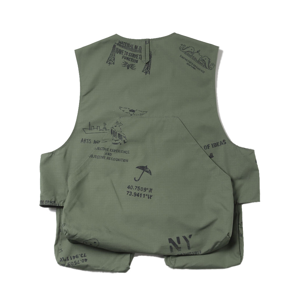 Fowl Vest - Graffiti Print Ripstop