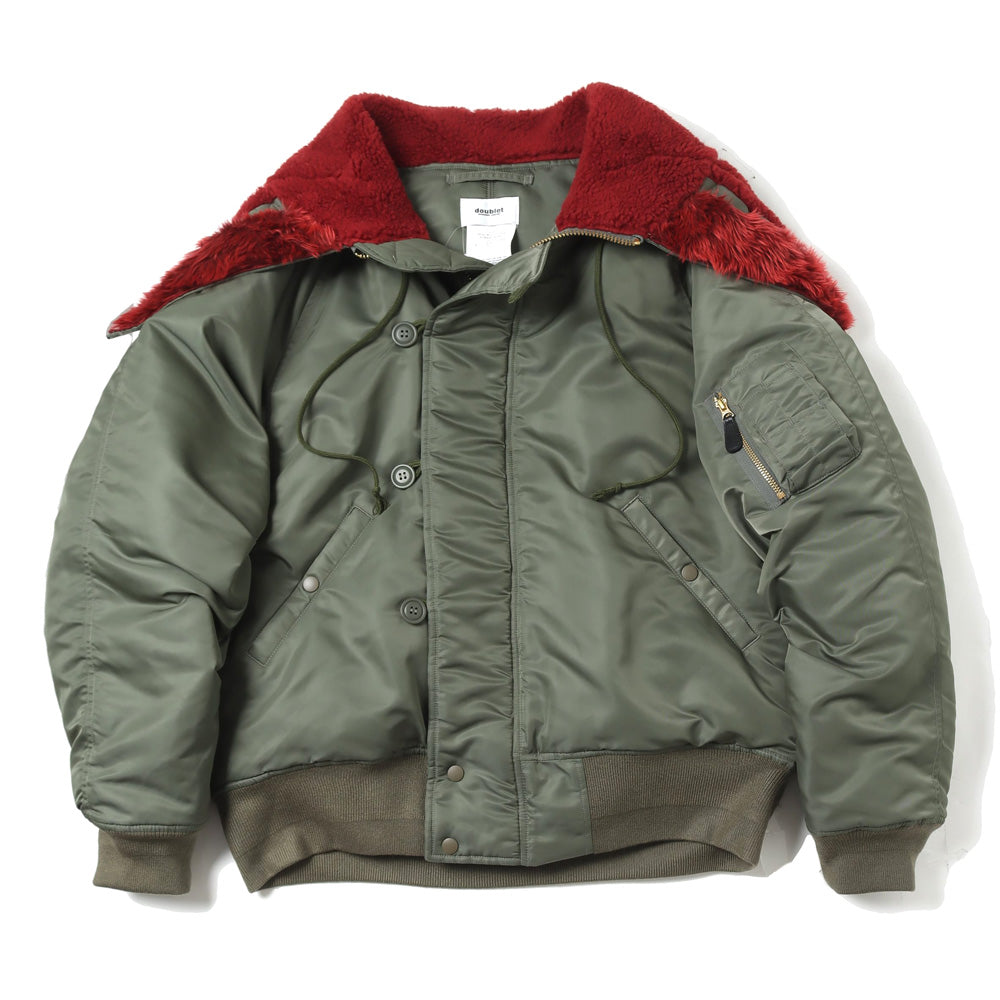 doublet(ﾀﾞﾌﾞﾚｯﾄ) PETAL MOUTH HOOD BOMBER JACKET (24AW17BL197 