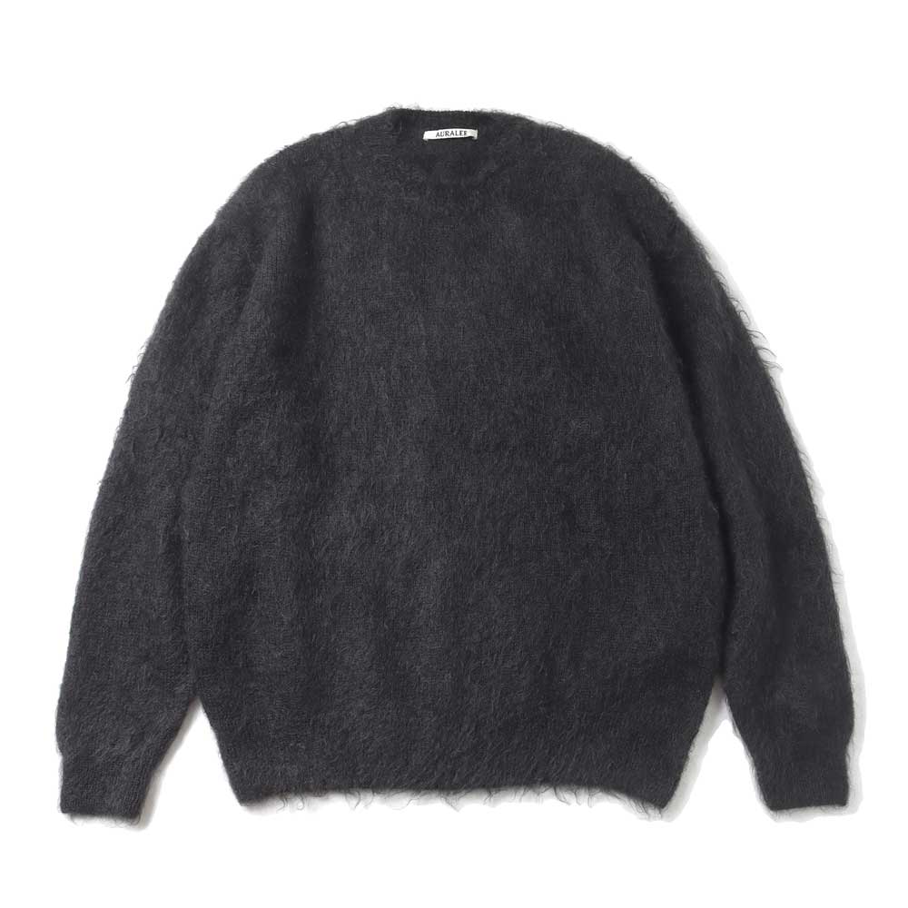 BRUSHED SUPER KID MOHAIR KNIT P/O
