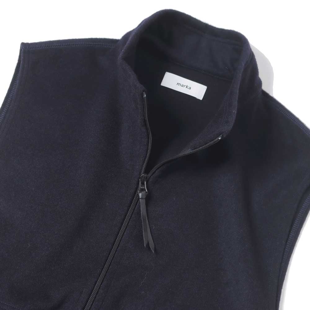 ZIP UP VEST WOOL SILK BEAVER