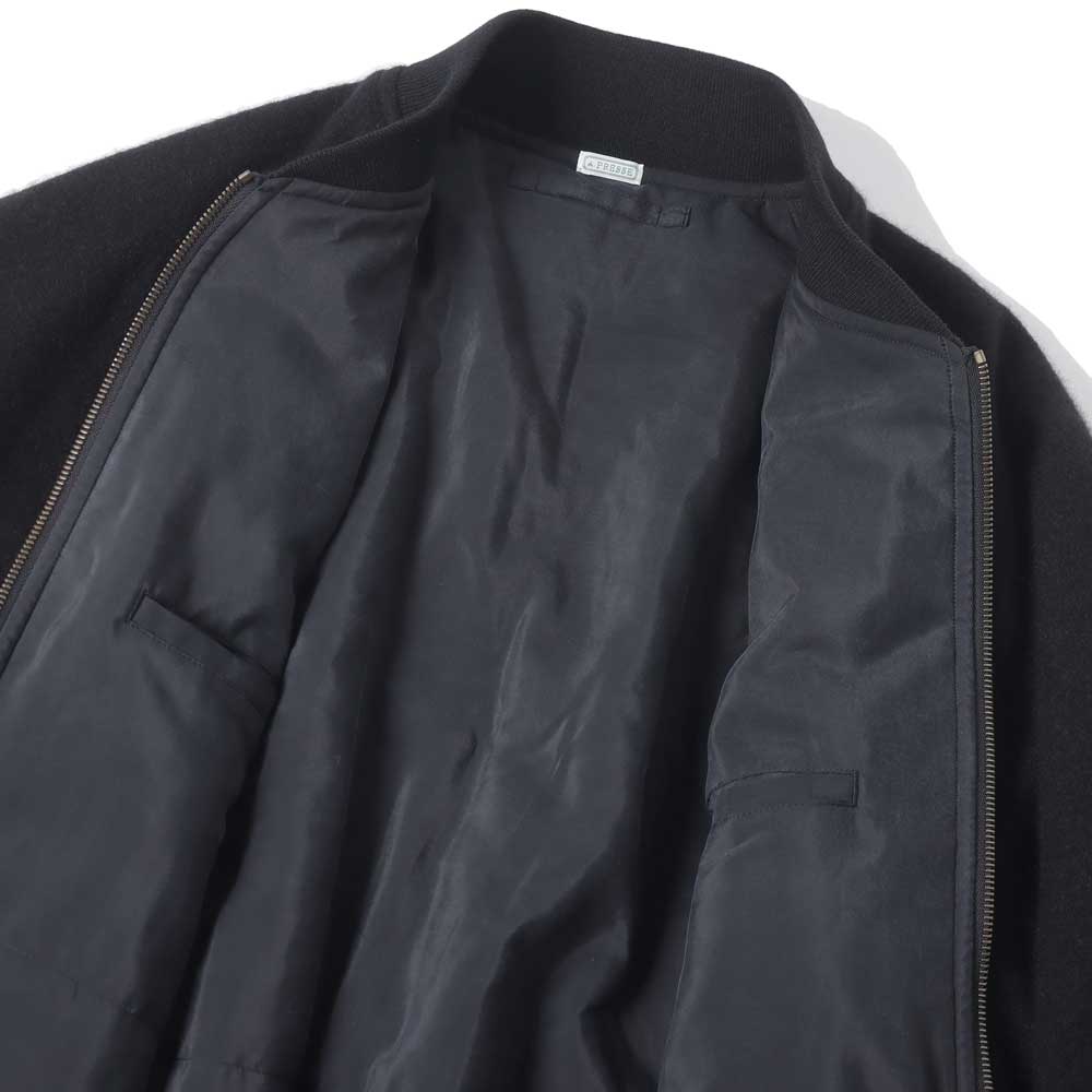 A.PRESSE / Cashmere Light Flannel Padding Jacket (Black)