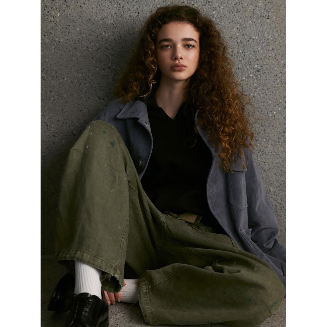 HERILL（ヘリル） Goat Suede Railroad Chore Jacket 26-011-HL-8000