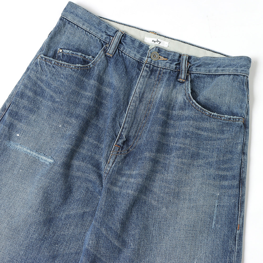saby KAMATA DENIM TROUSER TYPE01 - Vintage Wash - - 12.5oz