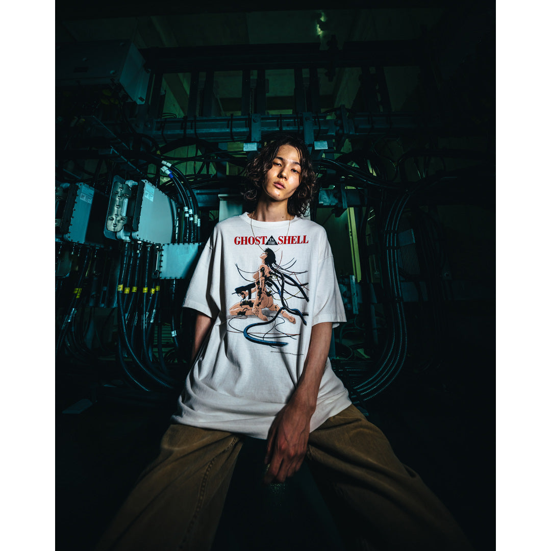 SAINT Mxxxxxx X Ghost in the Shell GS_SS TEE GITS WHITE