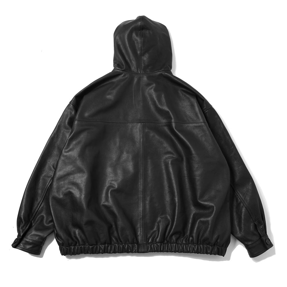 LEATHER HOODIE JACKET