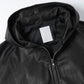 LEATHER HOODIE JACKET