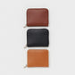 square zip purse