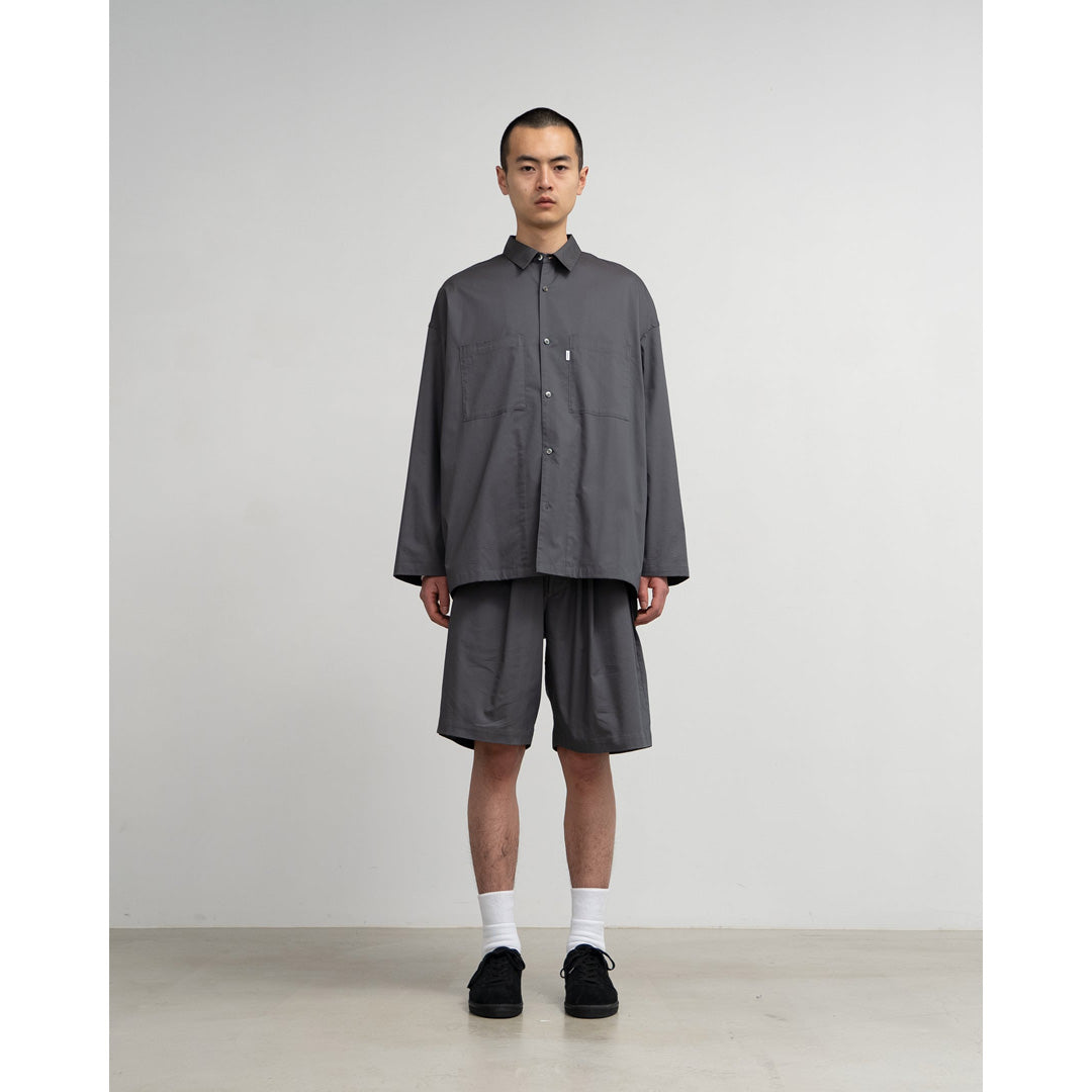 Graphpaper) Solotex Twill L/S Oversized Box Shirt (GM261-50160B