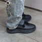 (SCOTT) OG Sole Leather Low-top Sneaker BLACKxBLACK