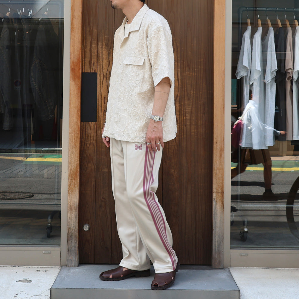 PAISLEY JACQUARD OPEN COLLAR SHIRT
