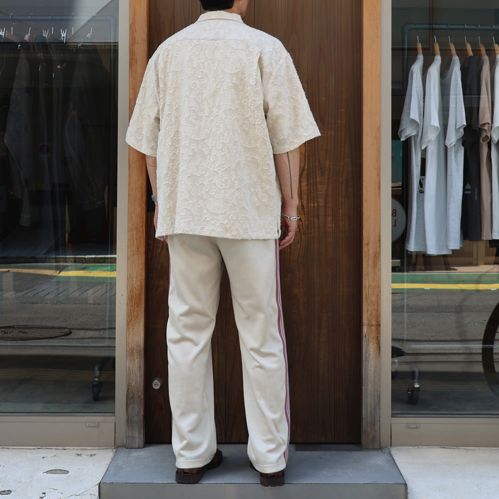 PAISLEY JACQUARD OPEN COLLAR SHIRT