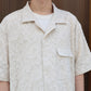 PAISLEY JACQUARD OPEN COLLAR SHIRT