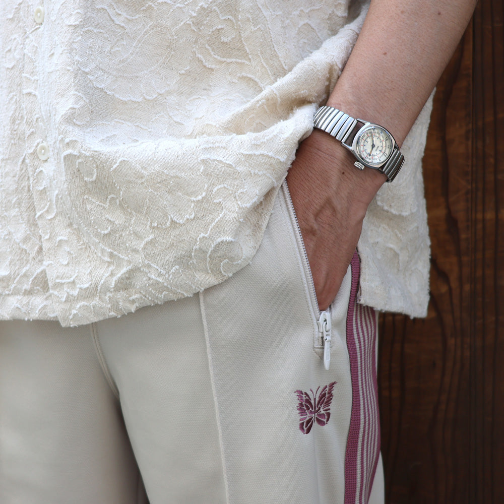 PAISLEY JACQUARD OPEN COLLAR SHIRT