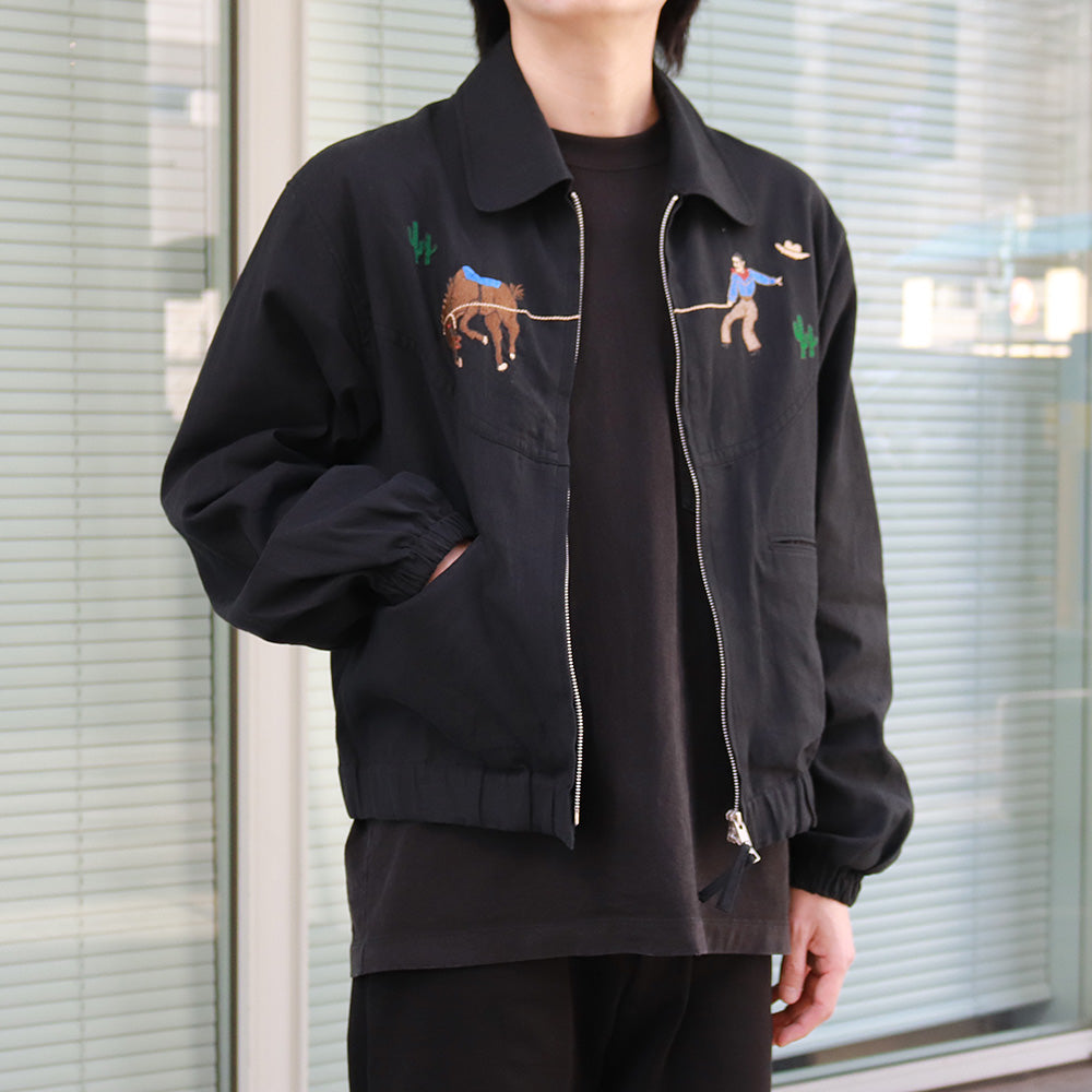 Embroidery Red Ear Denim Jacket