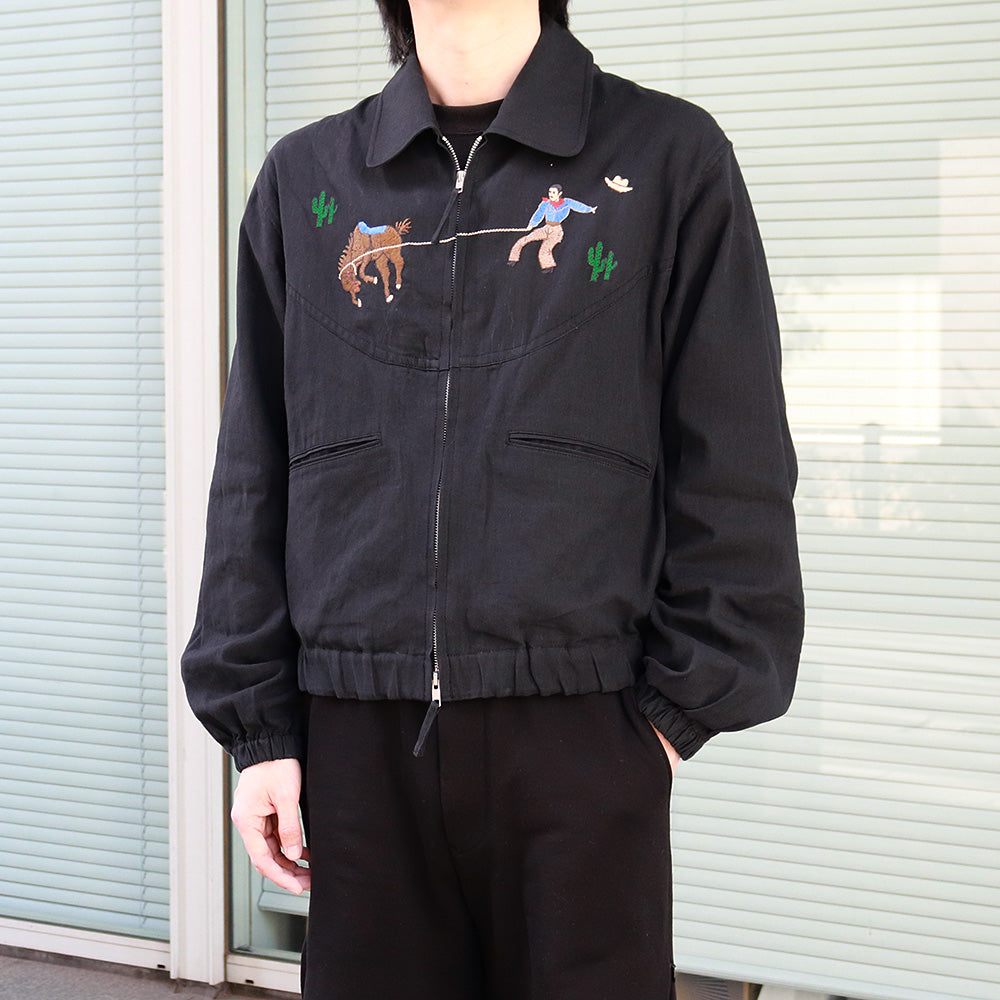 Embroidery Red Ear Denim Jacket