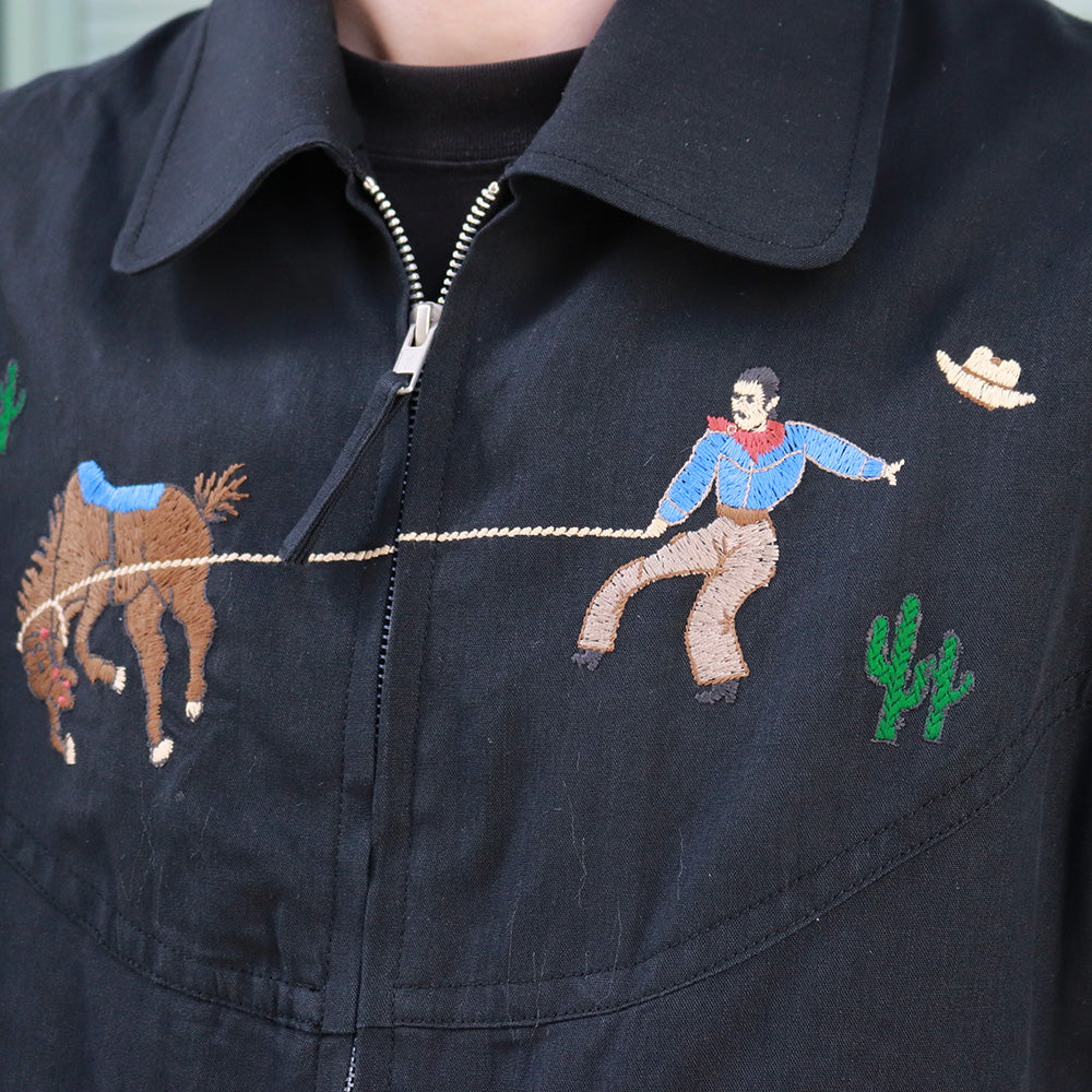 Embroidery Red Ear Denim Jacket