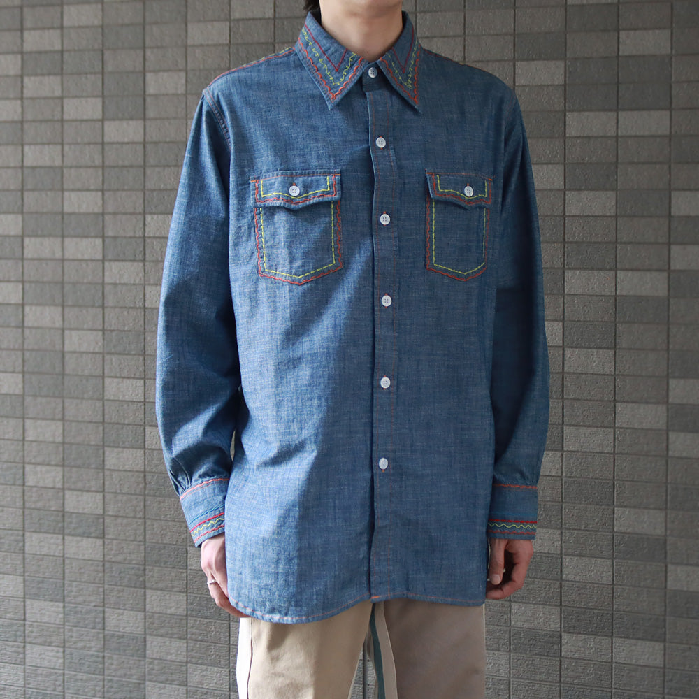 Work Shirt - Cotton Chambray / India Emb.