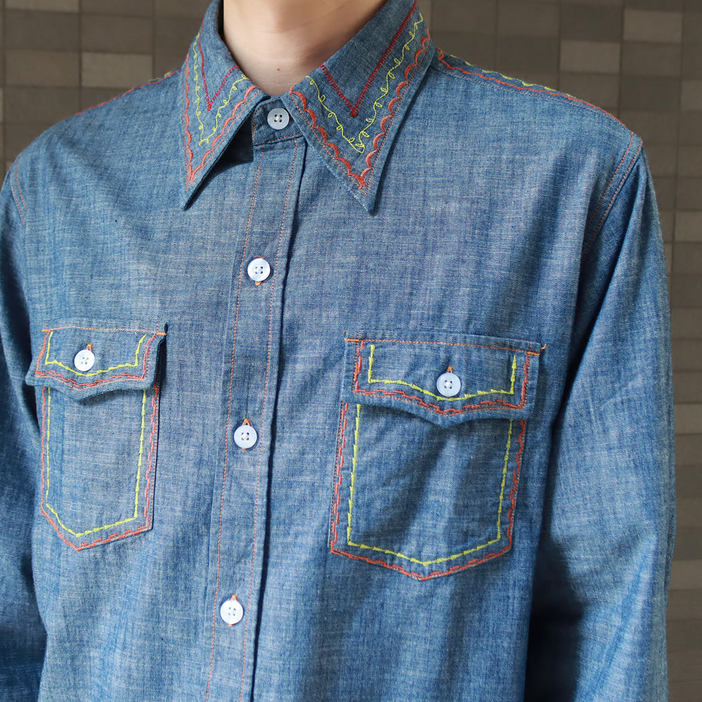 Work Shirt - Cotton Chambray / India Emb.