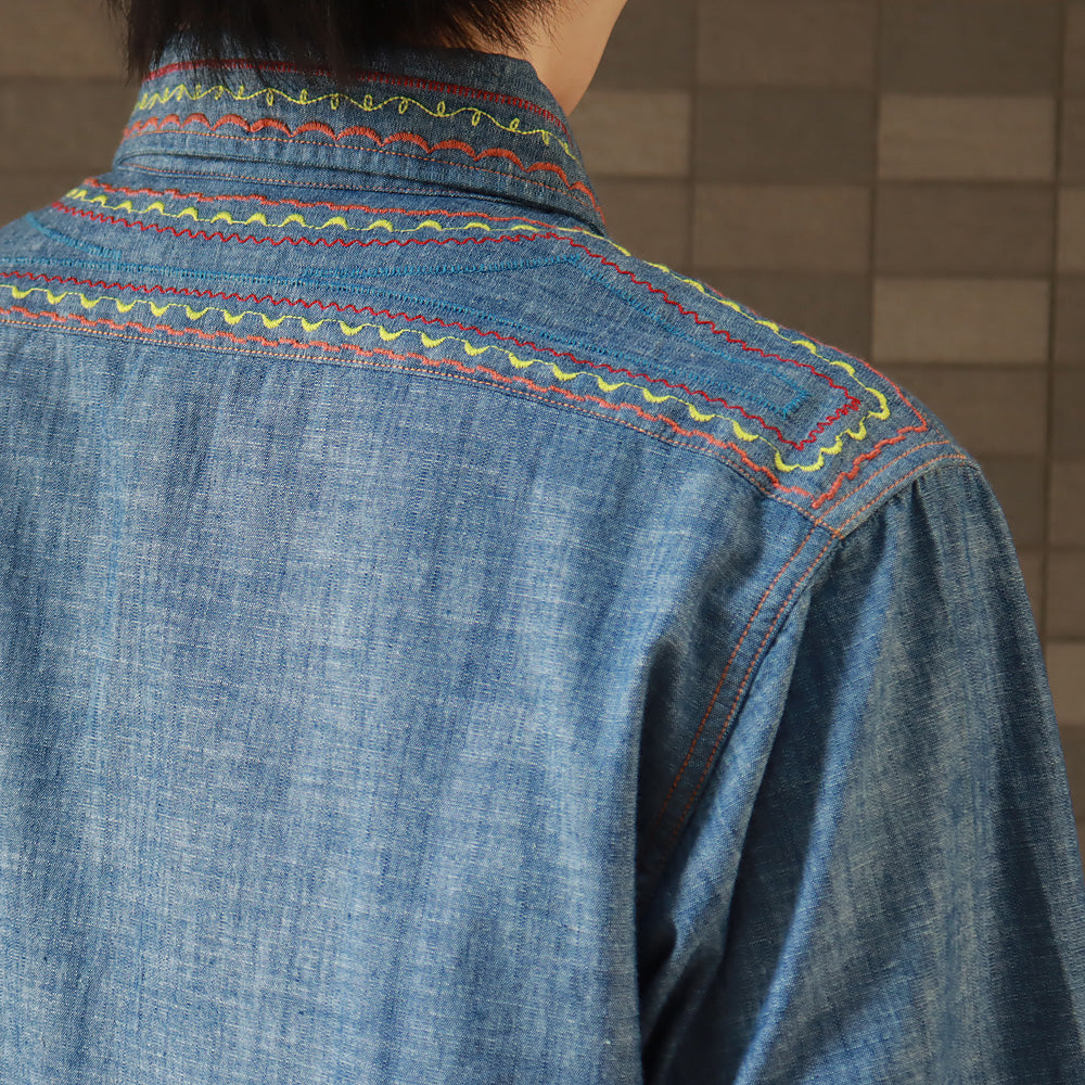 Work Shirt - Cotton Chambray / India Emb.