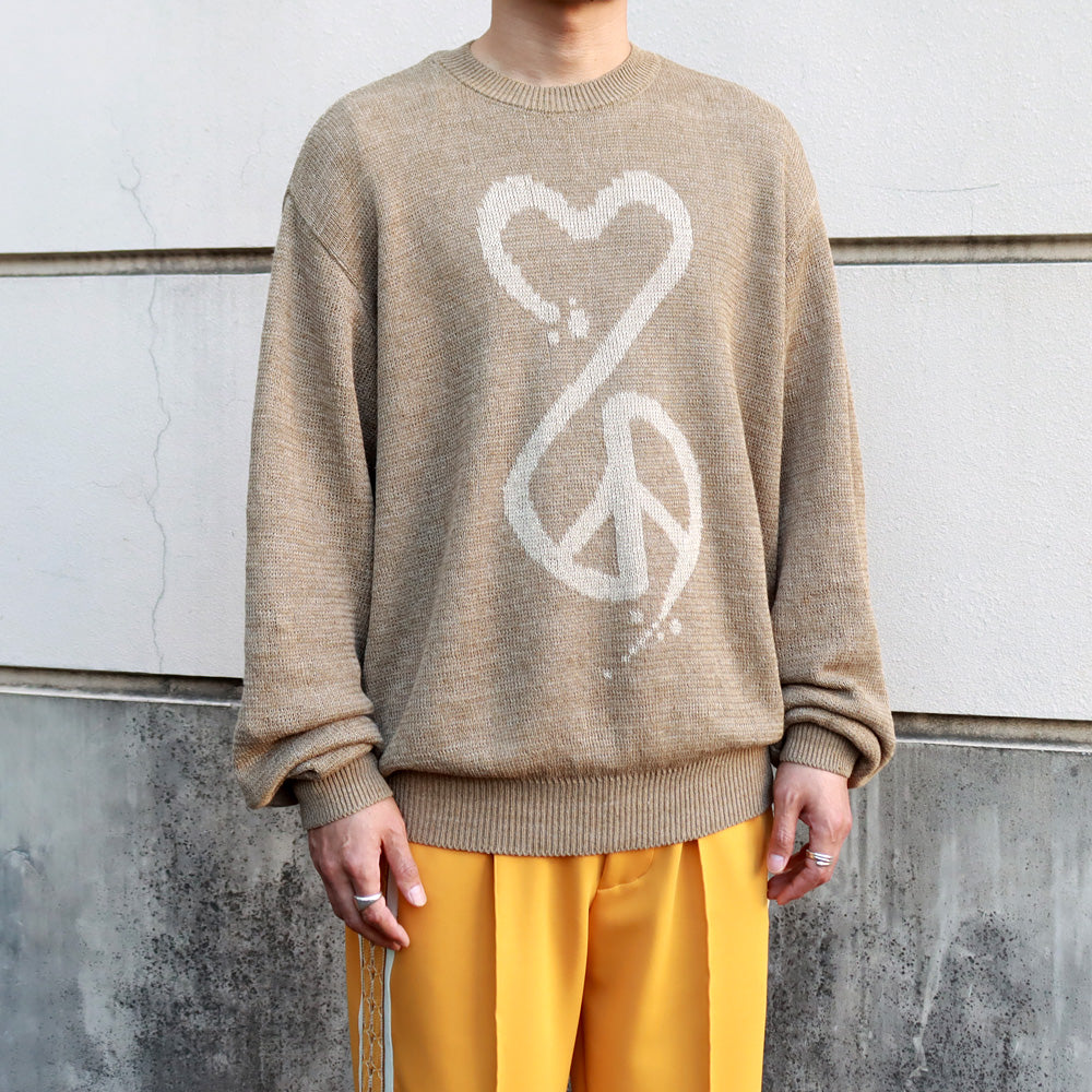 CALLIGRAPHIC LOVE & PEACE KNIT