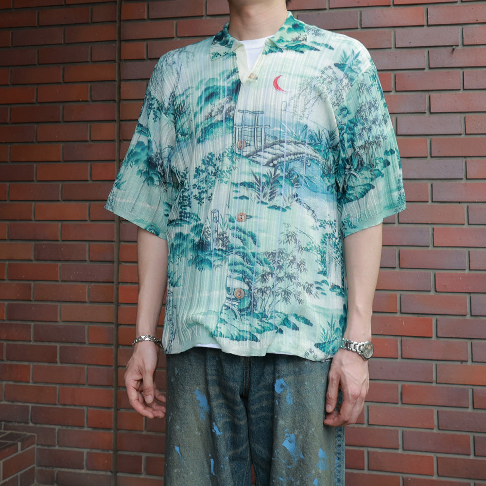 DAIRIKU(ダイリク)Japnese Pattern Aloha Transfer Print Polo Knit