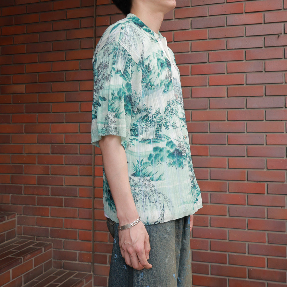 DAIRIKU(ダイリク)Japnese Pattern Aloha Transfer Print Polo Knit
