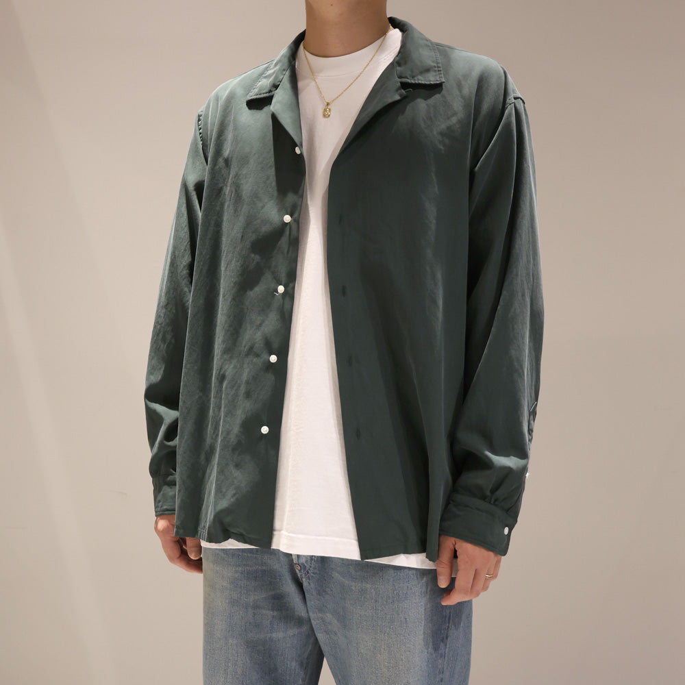 Silk Cotton Open Collar L/S Shirt