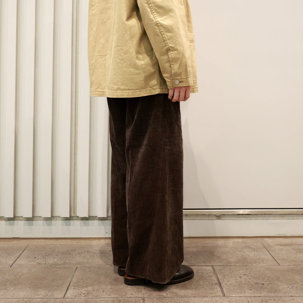 パンツ saby 20AW tuck baggy khaki saby(サバイ)TUCK-BAGGY TYPE 3 - Enshu Japan Soft Cord FAB - (25W